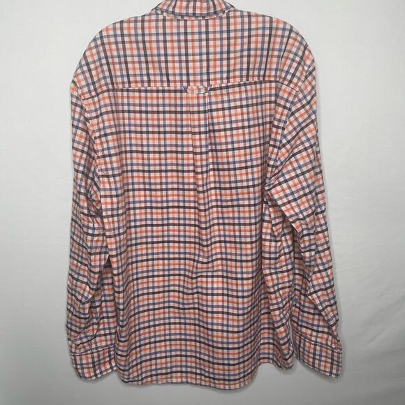 Tommy Bahama Long Sleeve Button Down Blue and Orange Shirt Size L - Picture 5 of 5